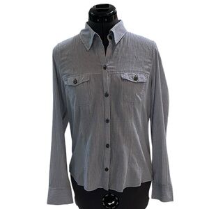 Dockerd Collections XS Vietnam Long Sleeve 2 Pockets Button Up Shirt Women Riley